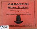 Abrasive-1927-1940-1952, Abrasive Surface Grinders Parts List Manual for the No. 3 Horizontal Spindle and No. 33 Vertical Spindle Surface Grinding Machines-No. 3 & No. 33-02